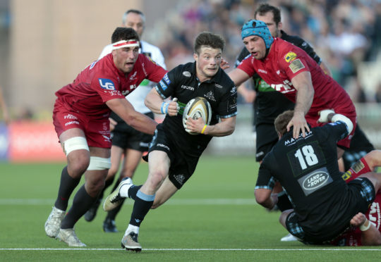 Glasgow Warriors' George Horne in action.