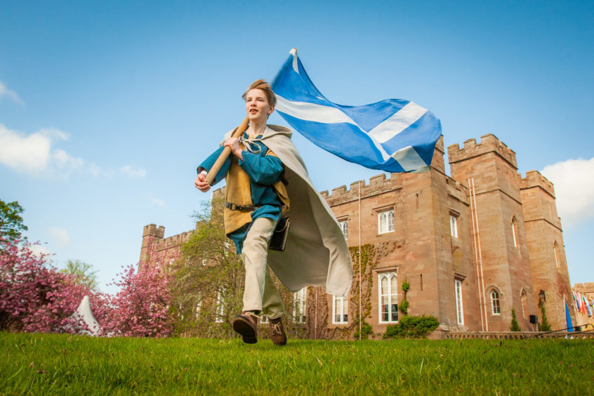 Finn Tulloch (aged 13) from Muthill was the flag bearer for team Scotland.