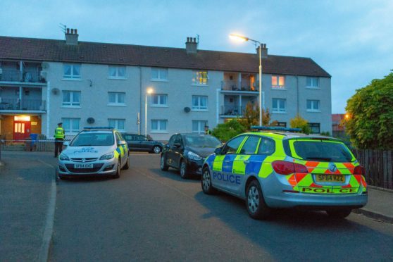 Police in Cheviot Road, Kirkcaldy.