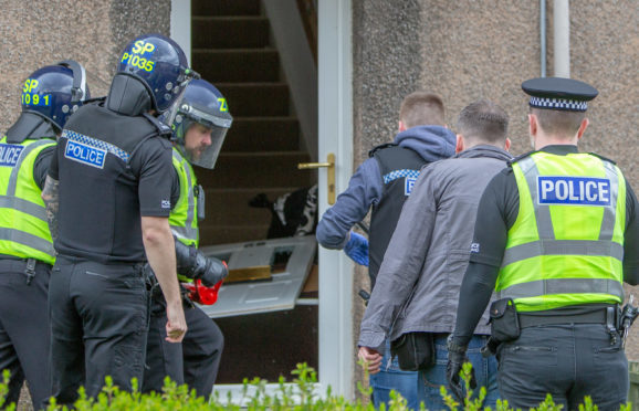 Drugs raid in Templehall, Kirkcaldy, on May 9