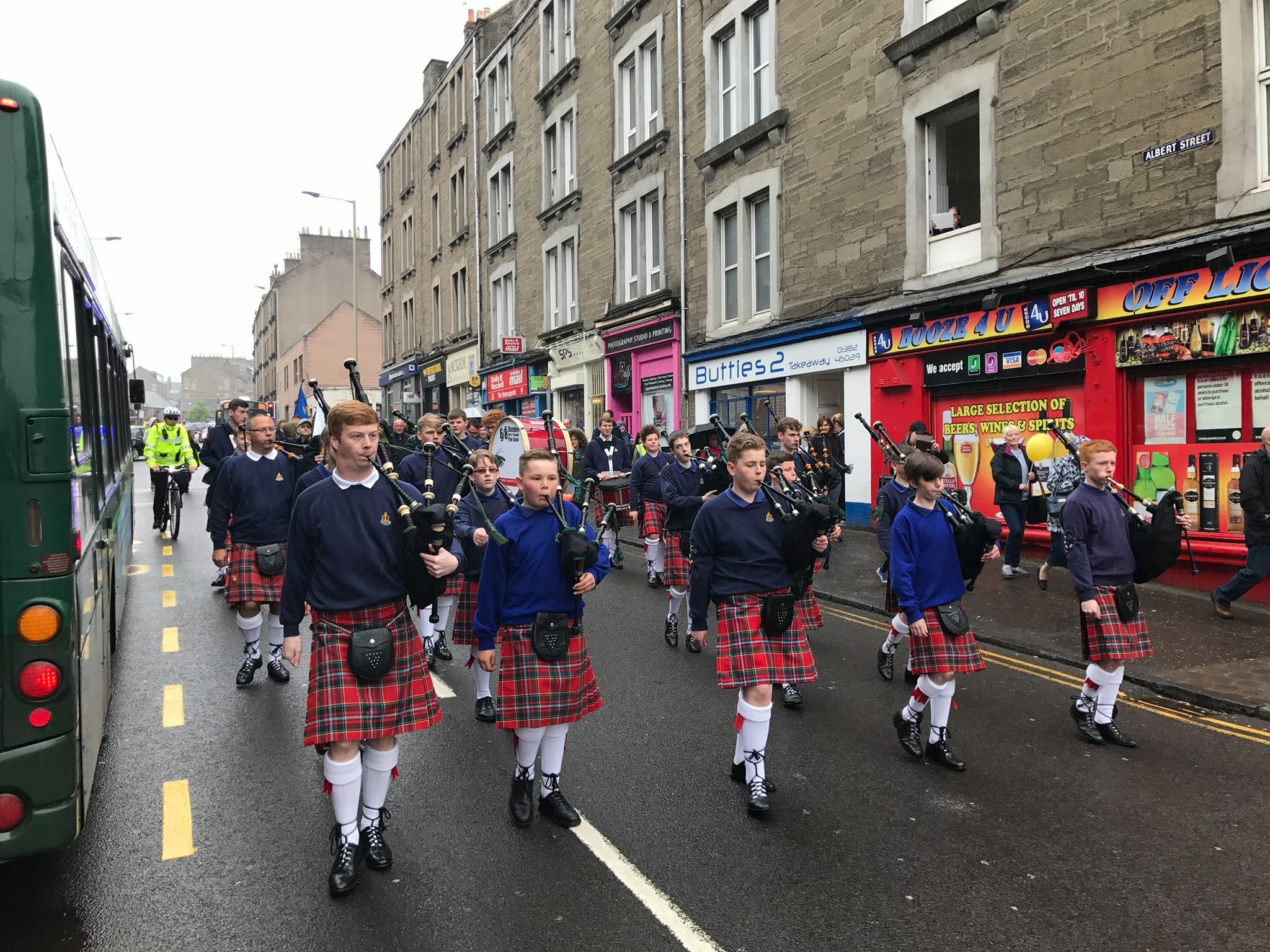 The pipe band parade during a previous Stobsfest Gala Day.