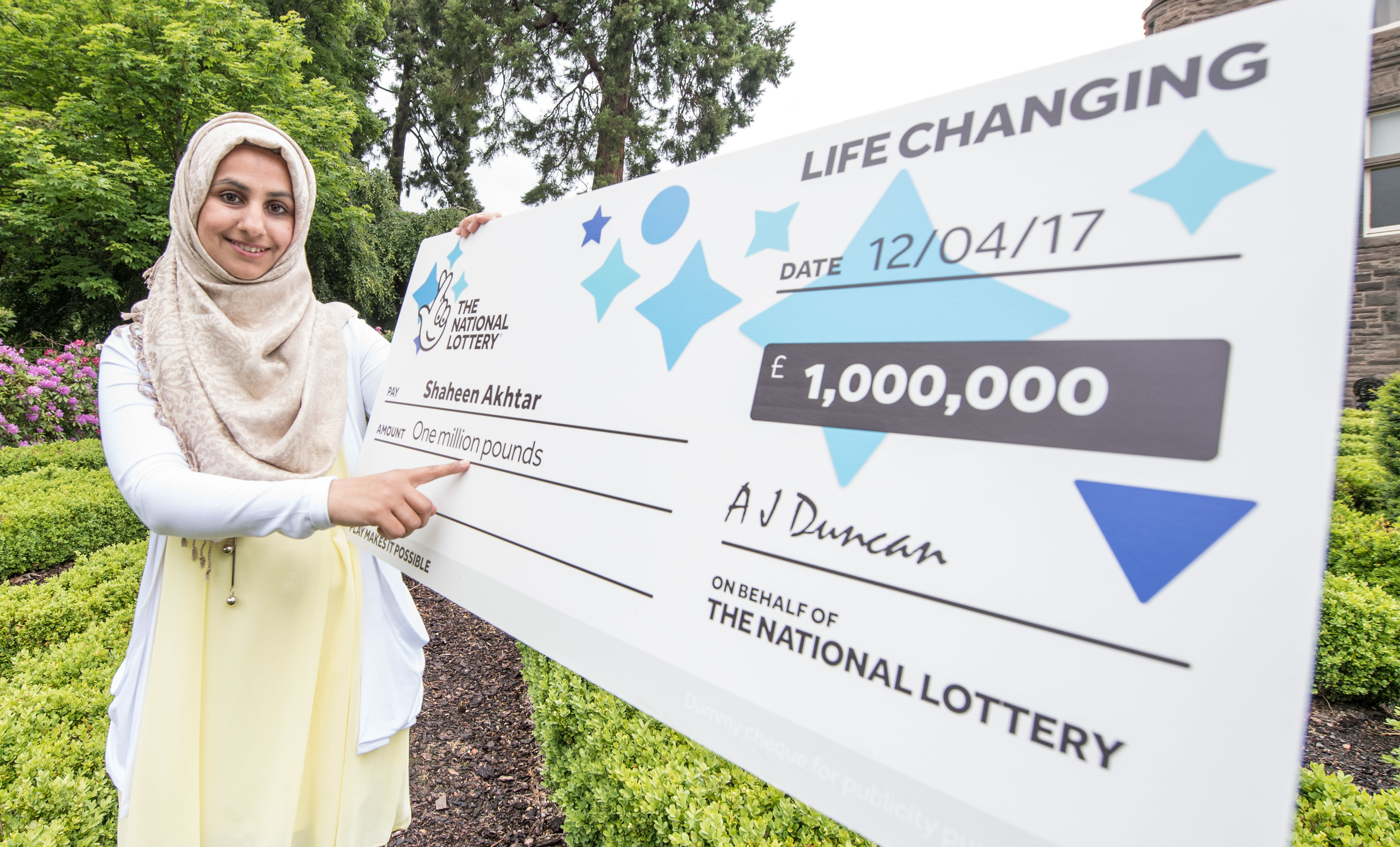 Dundee mum-of-three Shaheen Akhtar was one of the city's recent winners. She bagged £1 million in April 2017