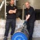 Scott Stewart and Ali Fisher filling the first cask for the Ardnamurchan Trust