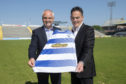 30/05/18 
 CAPPIELOW - GREENOCK 
 Ray McKinnon is unveiled as the new Morton manager, alongside chairman Crawford Rae (right)