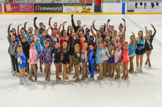 The Dundee skaters prepare for their competition at the weekend.