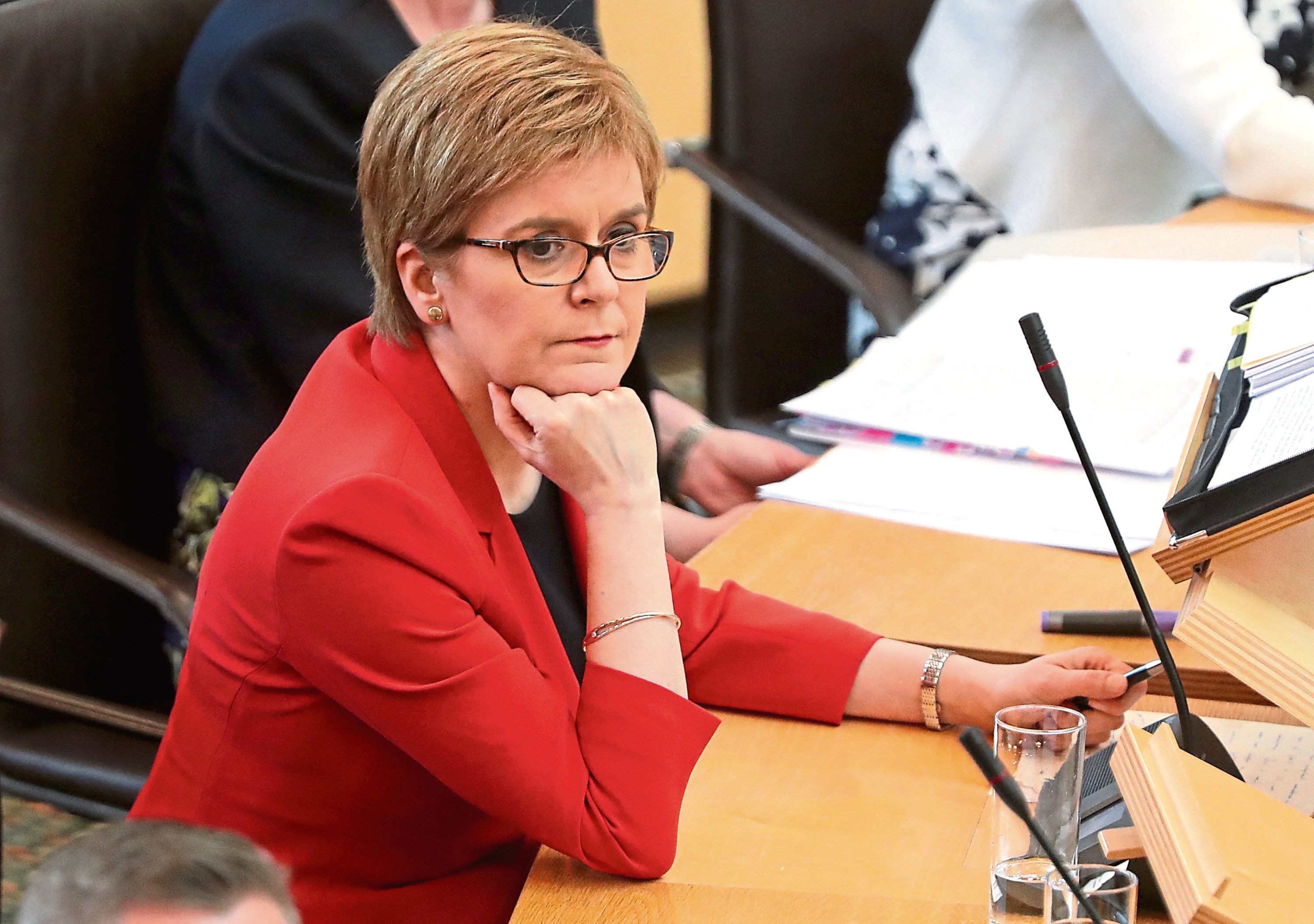 First Minister Nicola Sturgeon during First Minister's Questions at the Scottish Parliament in Edinburgh. PRESS ASSOCIATION Photo. Picture date: Thursday May 31, 2018. See PA story SCOTLAND Questions. Photo credit should read: Andrew Milligan/PA Wire