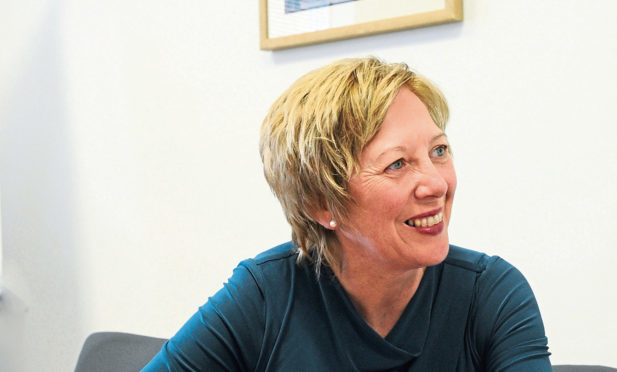 The Shadow Scottish Secretary Lesley Laird Interviewd by journalist Mike Alexander at the John Smith Bussiness Centre Kirkcaldy 8 Sept 17