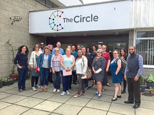 Social entrepreneurs visit The Circle in Dundee.