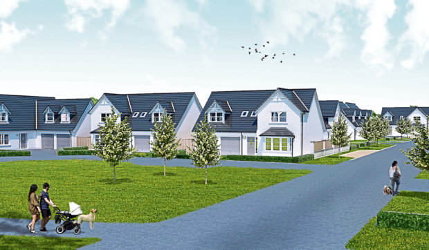 An artist's impression of the Broughty Ferry housing plan.