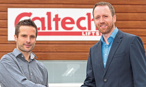Caltech Lifts Managing Director Andrew Renwick (right) welcomes Scott Murray to the company.