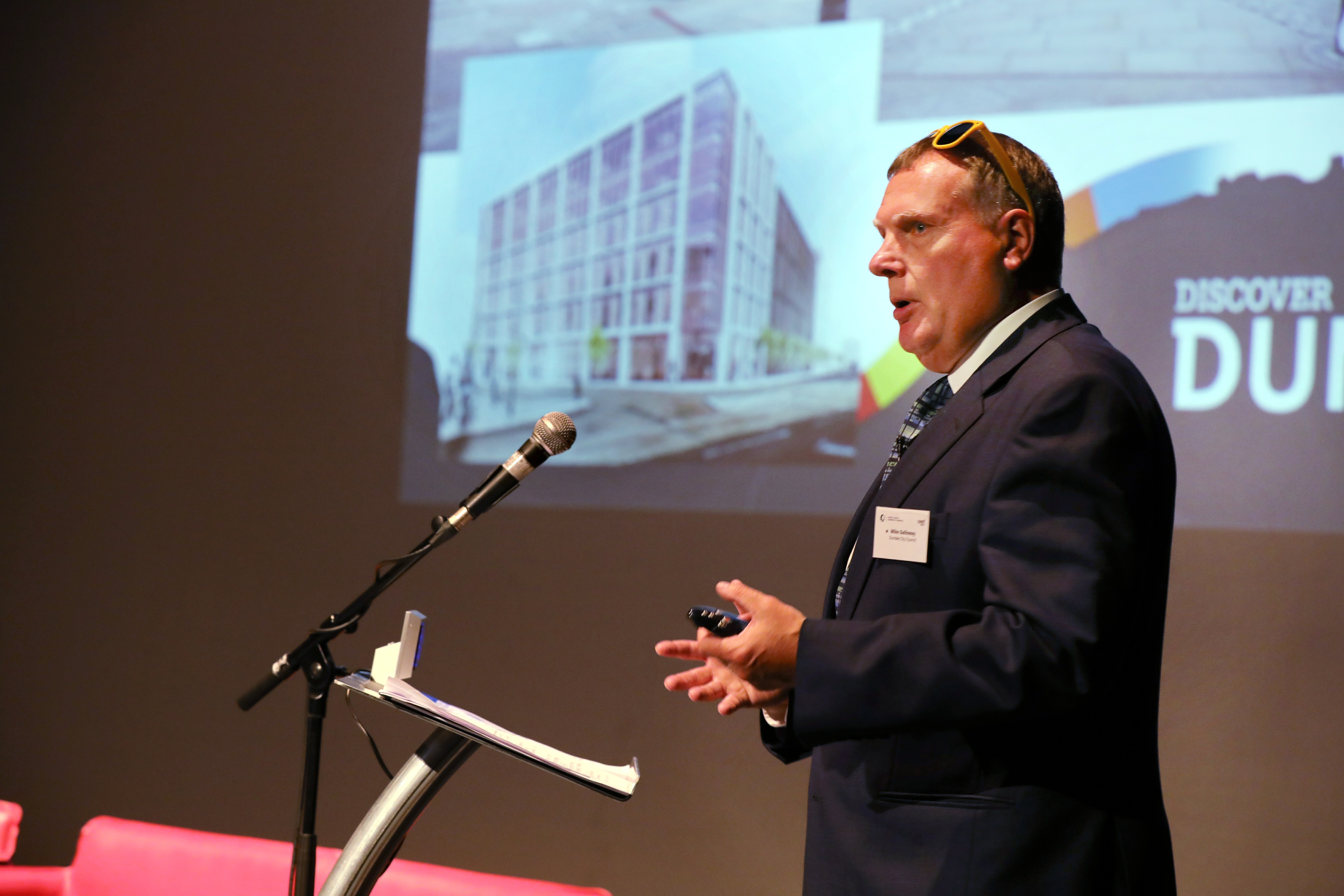 Mike Galloway leads a discussion on the Waterfront development during Wednesday's Dundee Economic Summit.