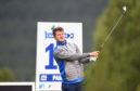 David Law watches his tee shot at the 10th at Spey Valley.