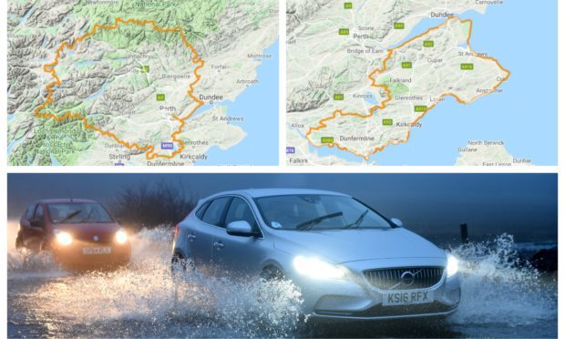 Flood alerts are in place for Tayside and Fife