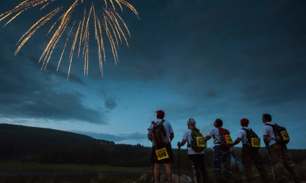 The annual Cateran Yomp event saw 893 soldiers and civilians walking side by side on a 24-hour trek across the historic ‘Cateran Trail’ in Perthshire finishing in the early hours of Sunday to raise money for ABF The Soldiers’ Charity.