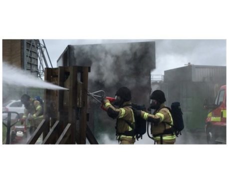 Coldcut can blast through steel and cement, allowing flames to be extinguished from outside buildings