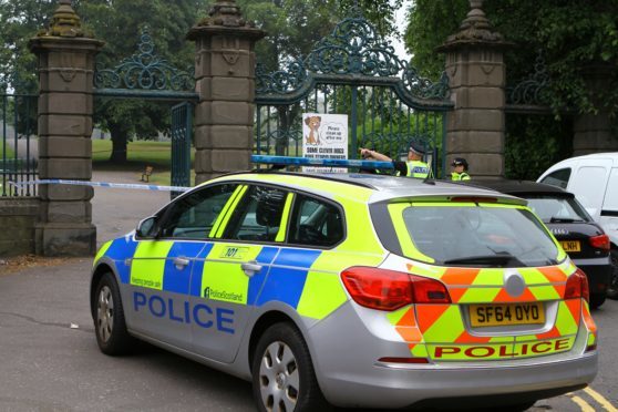 Police sealed off Baxter Park following the attack last week.