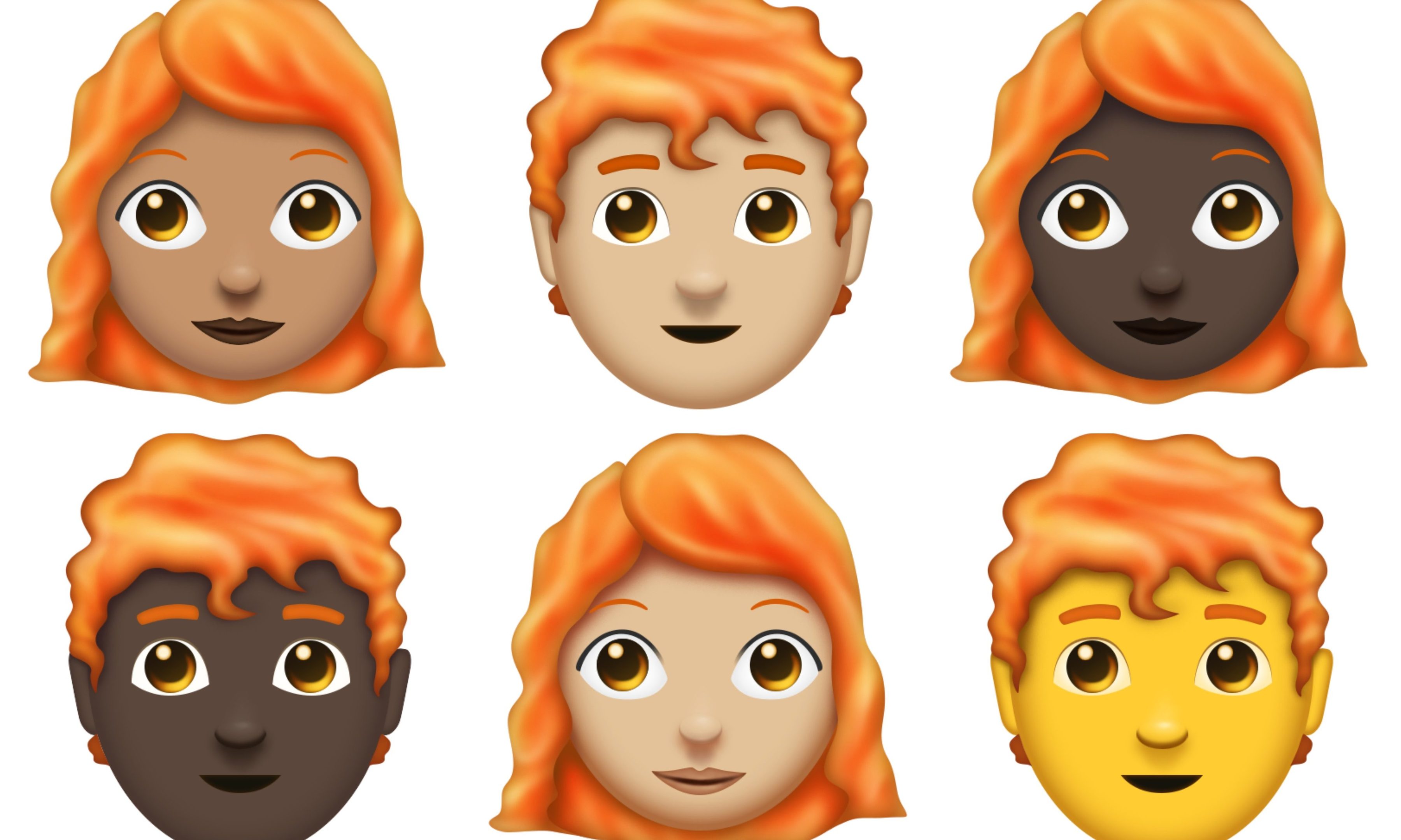 The new ginger emojis