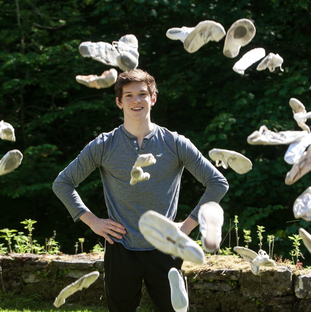 Harris Bell, 18, at home near Dollar