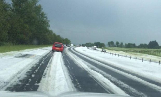 Hail storms at Dunblane