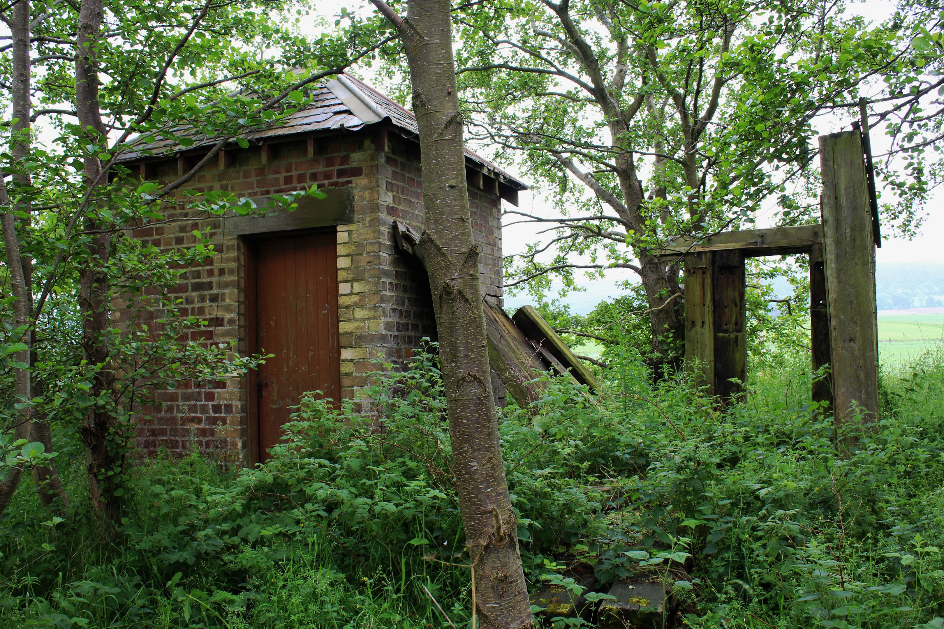 An old railway hut at Ardler Junction.