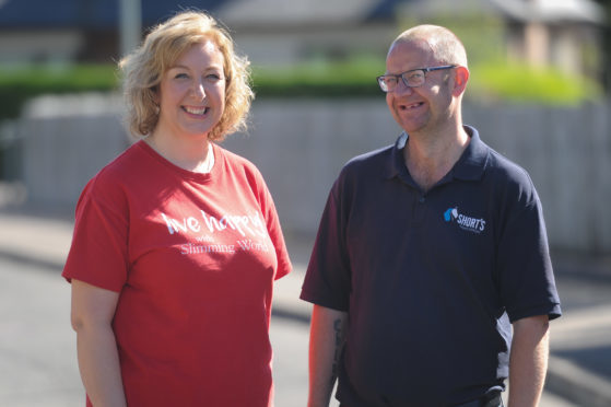 Gill Carter (Slimming World Consultant) and Craig Lutton at home