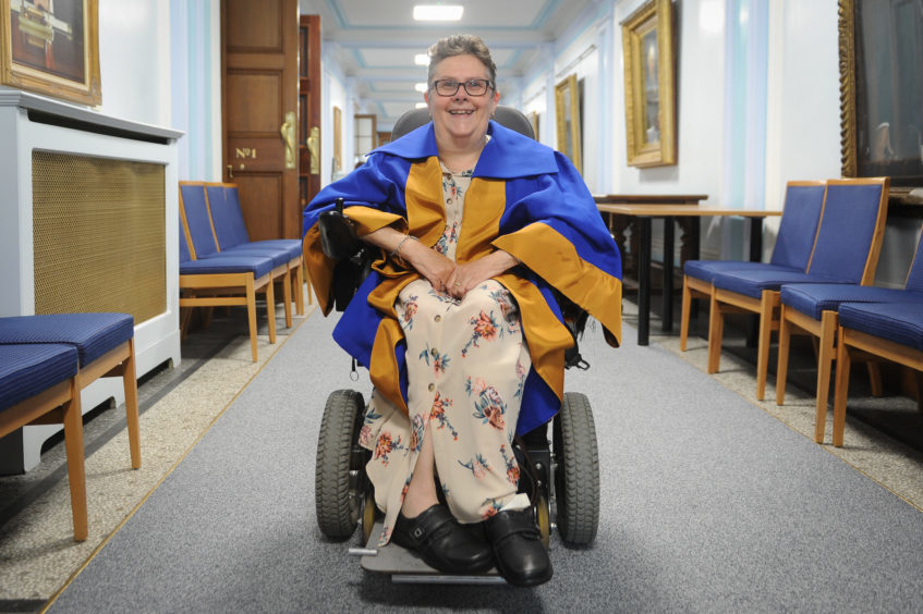 Yvonne Grant - who accepted an honorary degree on behalf of her mother Margaret Grant.