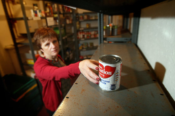 Judy Hamilton at Kirkcaldy Foodbank.