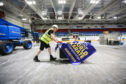 Ross McGill, event venue lead, helping work to transform Dundee Ice Arena for the WUKF world Championships