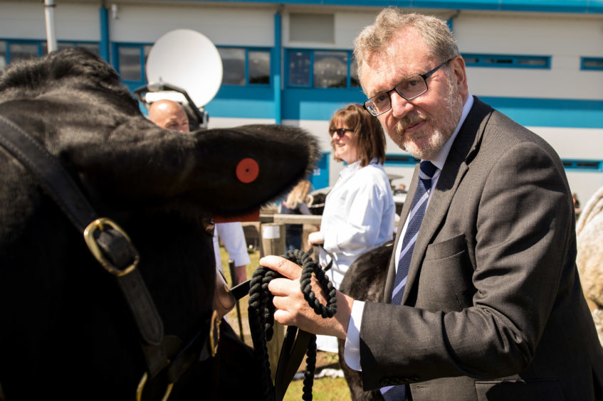 Secretary of State for Scotland David Mundell at the show.