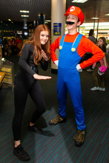 iz Dagless and Josh Fraser as Black Widow and Mario (both Glenrothes)