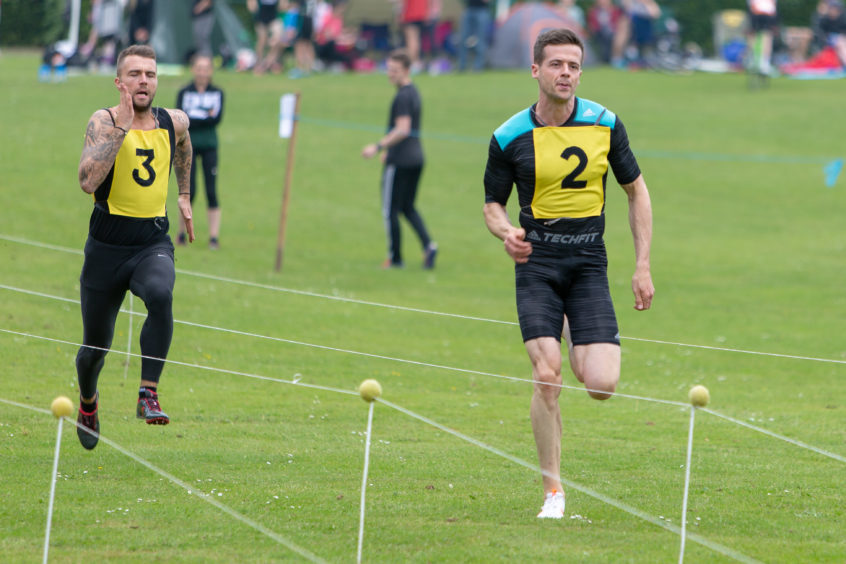 The sprint race at Markinch Highland Games
