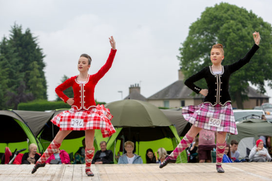Highland Dancers perform for the judges at Markinch Highland Games