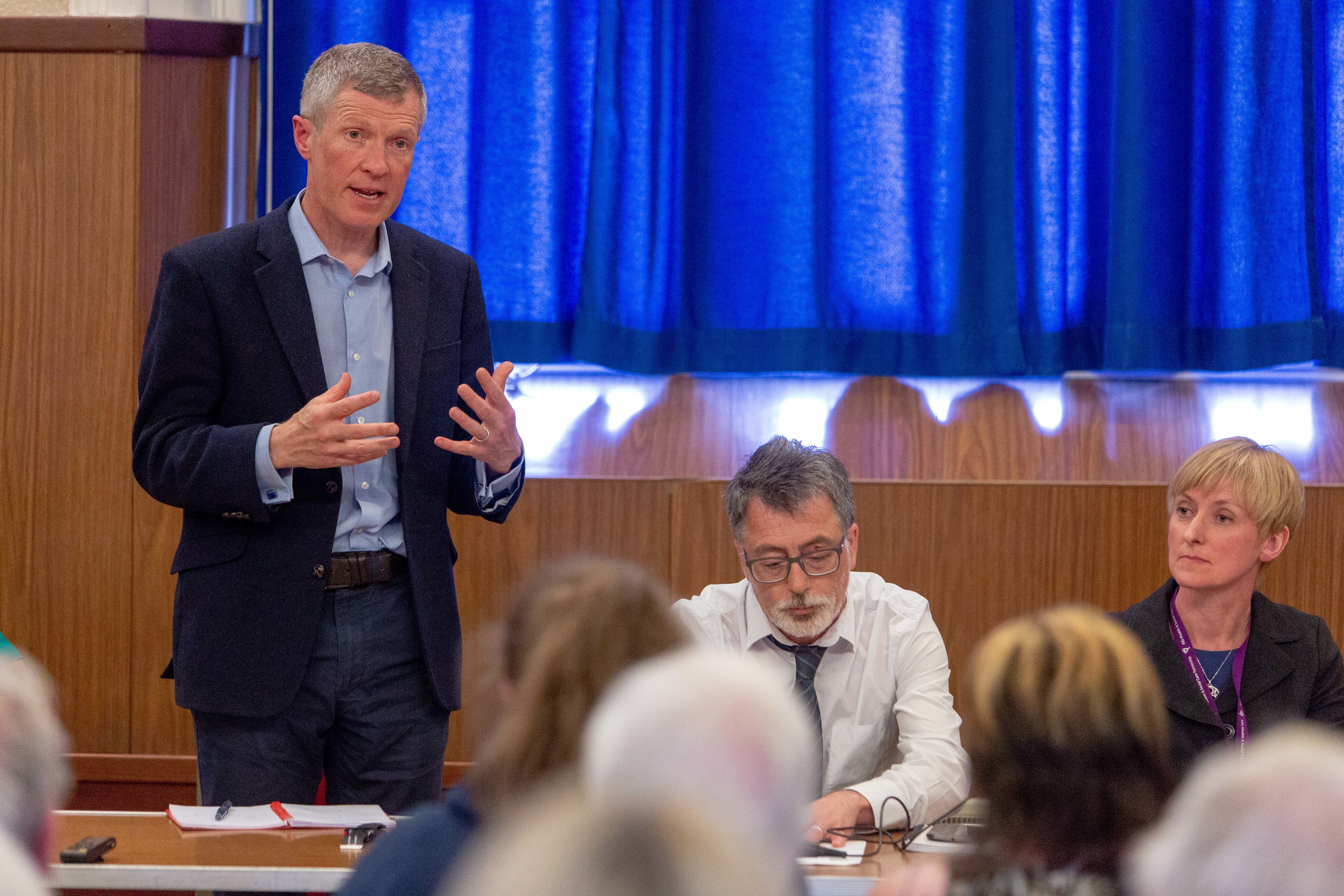 Willie Rennie seen here during a discussion on out of hours services recently.