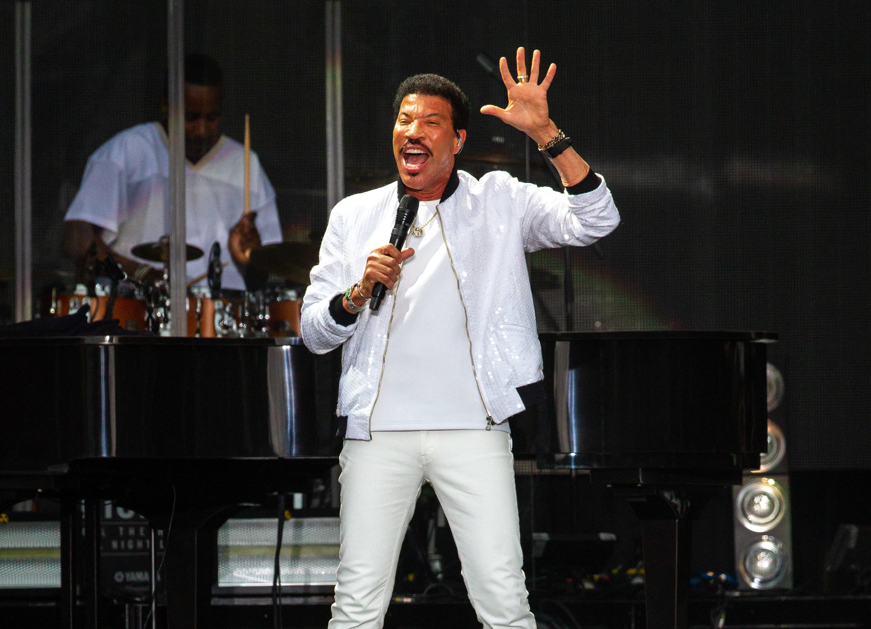 Lionel Ritchie preformed to a sold-out McDiarmid Park on Sunday.