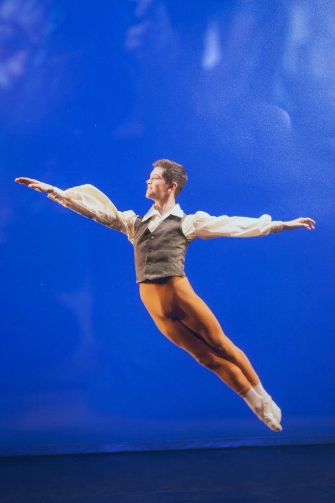 Harris Bell competing in the final of the Young British Dancer of the Year Competition, 2014. 