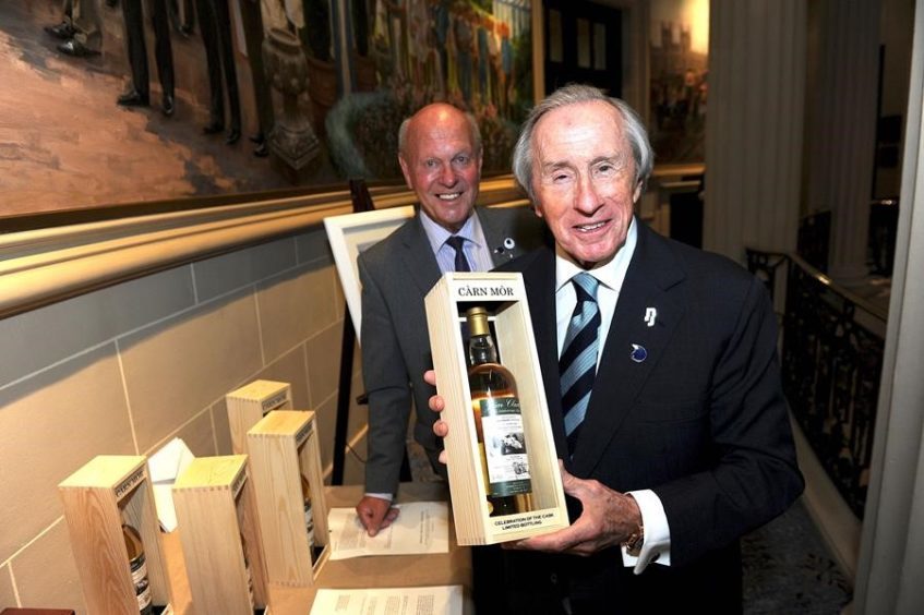 Three-time F1 World Champion Sir Jackie Stewart with Jim Clark Trust trustee and Clark's cousin Doug Niven.