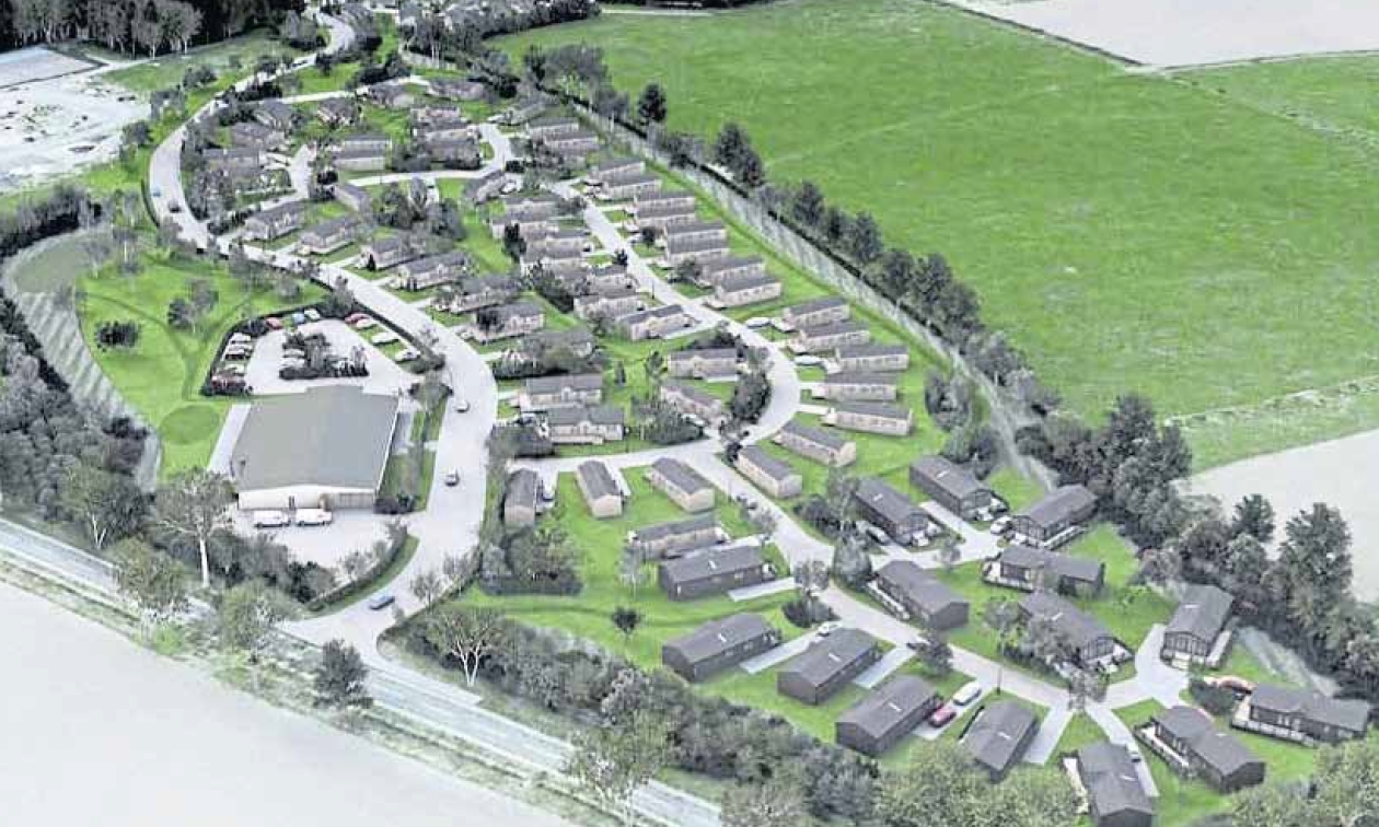 An artist’s impression of the development on six hectares of land at Northbank Farm off the A915 between Largoward and St Andrews.
