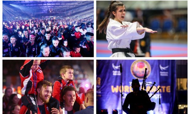 The Wold Karate Championship opening ceremony in Dundee in 2018.