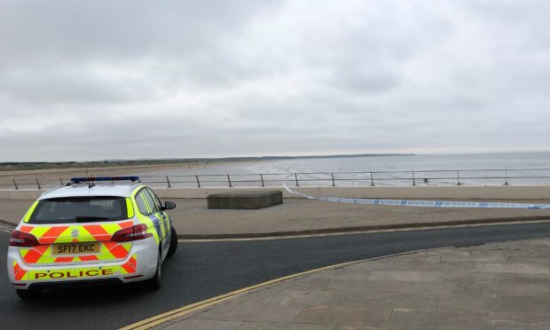 Police at West Sands