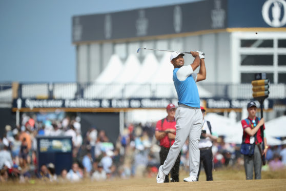 Tiger Woods shot two-under on the front nine, but finished with a par 71.