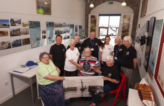 Members of the hub in the lifeboat house.