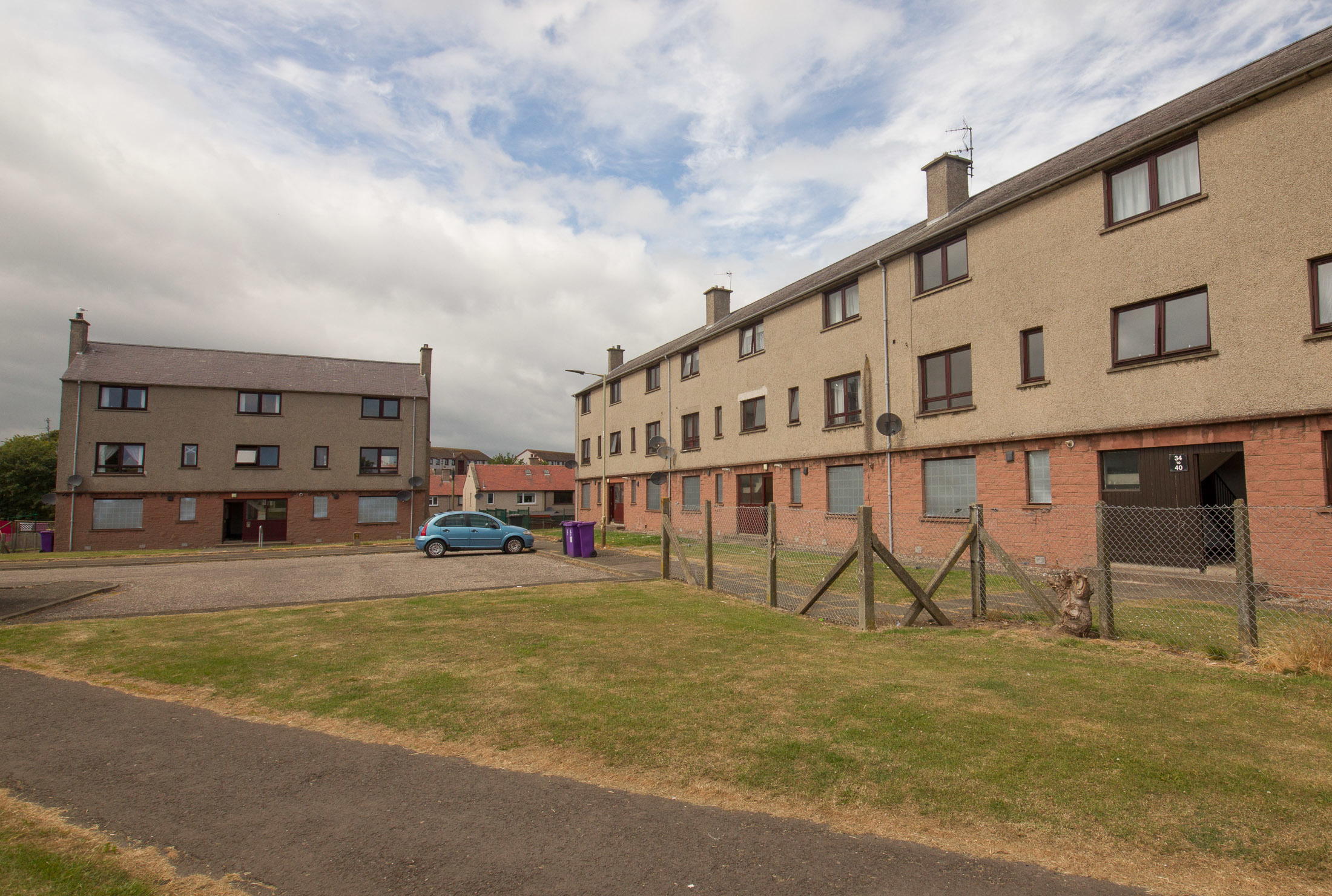 Housing at Timmergreens in Arbroath is one of the council's regeneration projects.