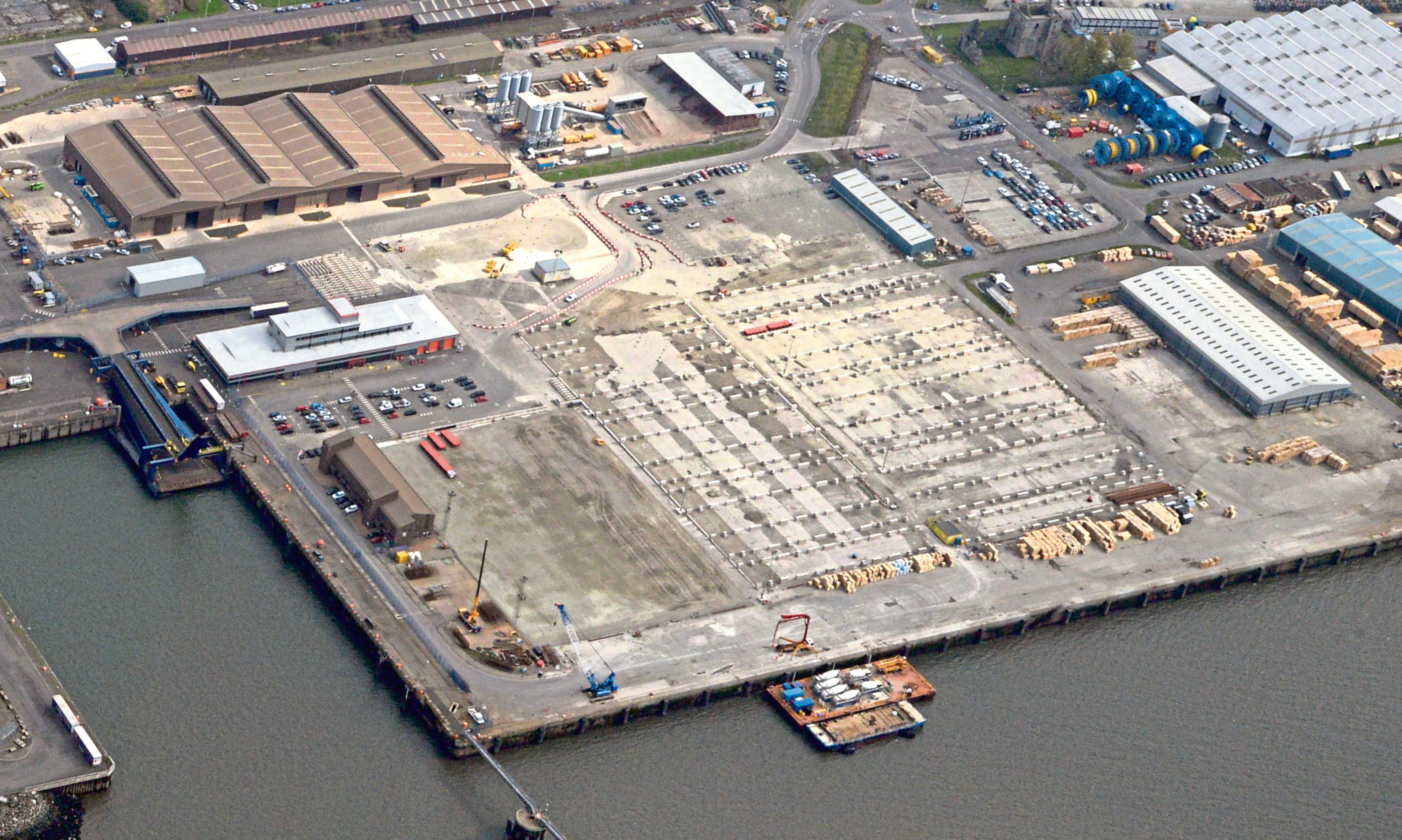 The site at the Port of Rosyth that will become the purpose built Cefetra facility.