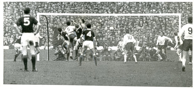 Alan Gilzean's winning header for Scotland against England.