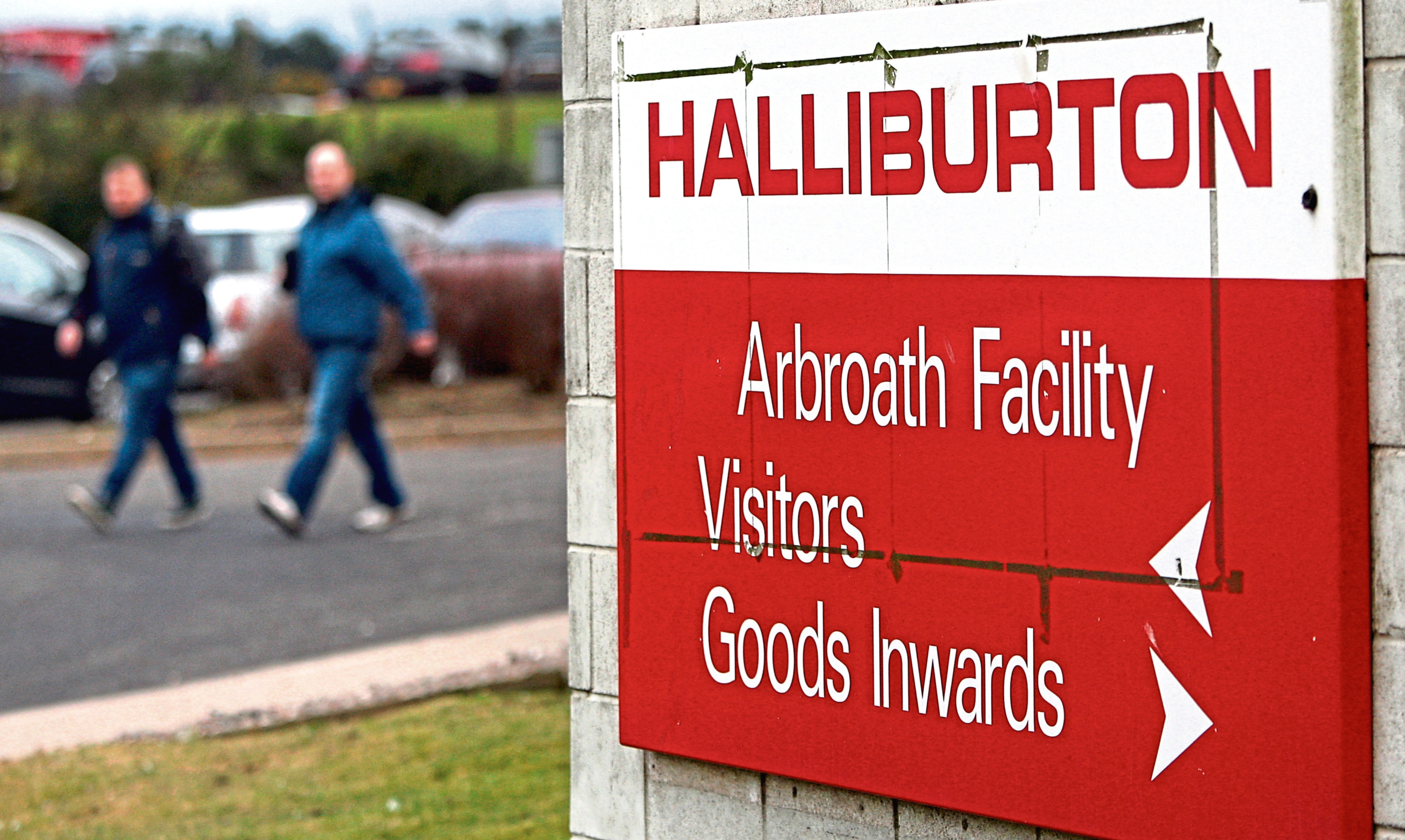 The entrance to the Halliburton site in Arbroath. Picture: Kris Miller.