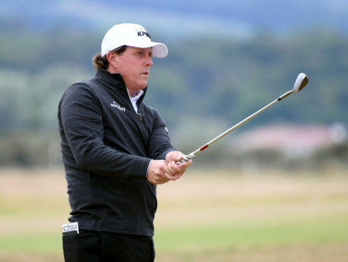 Phil Mickelson shot 70 on the first day of the Aberdeen Standard Investments Scottish Open.