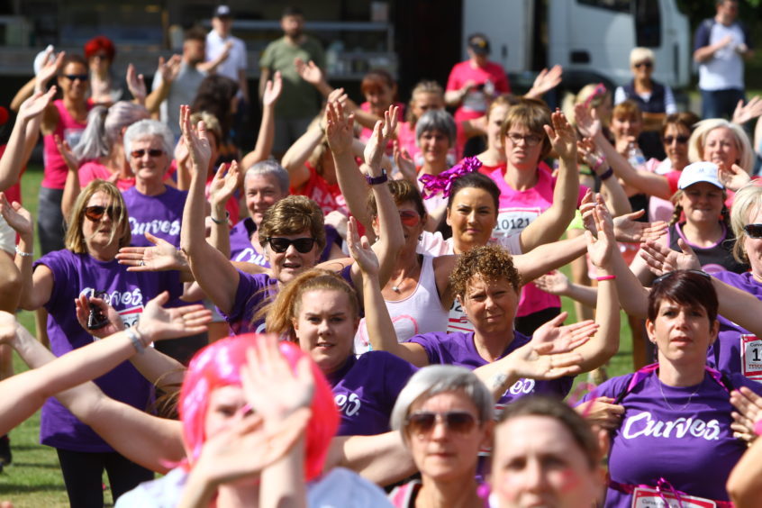 The warm-up ahead of the Race for Life.