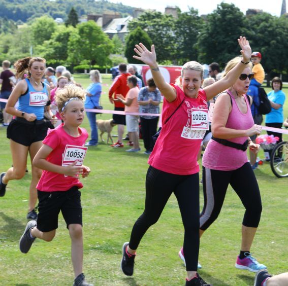Participants get the Race for Life under way.