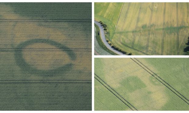 The historical sites exposed by the dry weather in Fife.