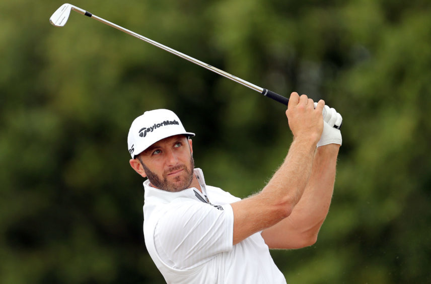 USA's Dustin Johnson during preview day three of The Open.
